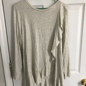 Aerie XL Ruffled Long Sleeve Shirt